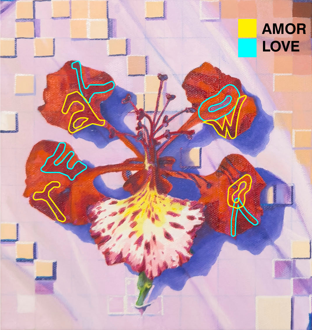 E²: AMOR PIXELADO - OBRA ORIGINAL | E²: LOVE PIXELATED - ORIGINAL ARTWORK