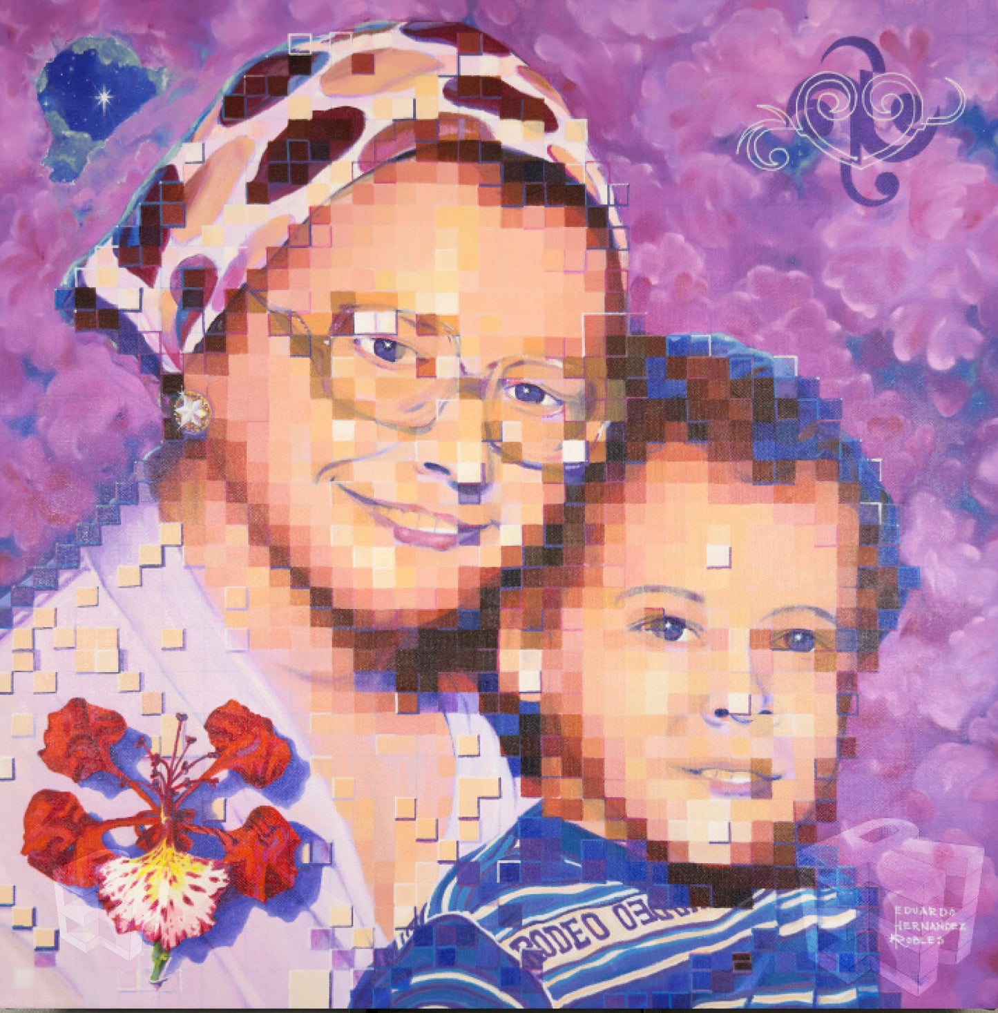 E²-AMOR PIXELADO | E²-LOVE PIXELATED - LIMITED EDITION CANVAS REPRODUCTION